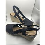 Ralph Lauren Lauren  Penelopie Espadrille Wedge Sandals‎ Womens 10B Blue Leather Photo 5