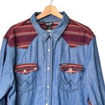 Wrangler  Retro XL Long Sleeve Aztec Back tribal Western Shirt Photo 7