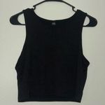 SheIn  Black Fitted Sleeveless ribbed Crop Tank Top Photo 0
