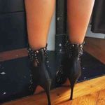 Alaia Azzedine women’s studded laser-cut cutout caged leather open-toe bootie 40 Photo 16