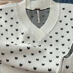 Free People  White and Black Knit Vest nwt Photo 8