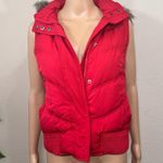 Gap Retro Red Puffer Vest Hood Photo 5