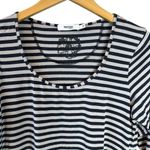 Myrine Antwerp Black and Gray Stripe Jersey Long Sleeve Dress Size Medium Photo 1