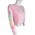 Juniors XS SONY long sleeve cropped pink play station crop top​ Size undefined Photo 3
