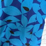 Hotel Italia Blue Floral Button Down Blouse Size L Photo 3