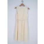 J.Crew NEW Textured Tweed Belted Sheath Dress Fringe Sleeveless Ivory Size 12 Photo 6