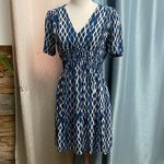Anthropologie  HD in Paris Archipelago Blue White V-Neck Dress size 0P Photo 1