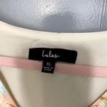 Lulus  Spring Vibes White Floral Print Cutout Long Sleeve Peplum Top XL Photo 4