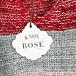 Knox Rose  Red Gray Pink Color Block Sweater XXL Photo 3