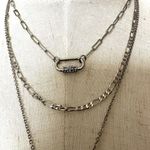 C 1946 hammered disc multi strand silver necklace Photo 2