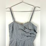 A Byer A.Byer Striped Sweetheart Sundress Size 7 Gray White Adjustable Spaghetti Straps Photo 3