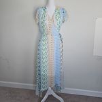 Blue Rain  Asymmetrical high low hem Floral Dress Womens Size Medium Photo 1