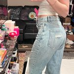 Garage denim vintage wash straight leg distressed jeans Photo 1