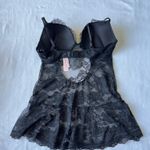 Victoria's Secret NWT  Major Push Up Black Lace Babydoll Nighty Dress - Size M Photo 1