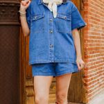 Punchy Vaquera The Aledo Top Blue Size L Photo 0