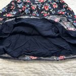 Forever 21  Junior Navy Blue Floral  Short Sleeve Mini Dress with Side Zipper Photo 6