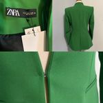 ZARA New ‎ Women Green Lapelless Fitted Blazer Size Medium Photo 13