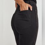 Madewell Black Tall Curvy High-Rise Skinny Jeans in Black Frost Size 25T Photo 4