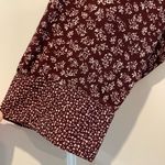Grace Woman Long Sleeve‎ Floral Button Front Blouse Maroon Red Size 1X NWT! Photo 1