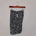 Torn By Ronny Kobo  Ruched Stretchy Bodycon skirt in snow leopard size small nwt Photo 3
