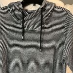 Premise Comfy Pullover Hoodie Striped Black Gray Photo 2
