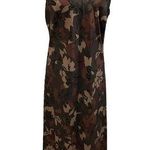 Venezia Vintage Woodland Grunge Whimsygoth Psychedelic Artsy Floral Maxi Dress Size 14 Photo 0