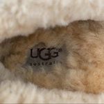 UGG  Womens Shearling Lined Chocolate Brown Suede Moccasin Slippers Size 6 Photo 7