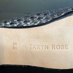 Taryn Rose  Leather Woven Ballet Flats Gray Silver Metallic Pewter Size 9.5 Photo 6