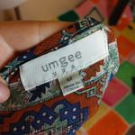 Umgee  USA Size Medium M Sheer Flowy Blouse Long Half Sleeve Print Dark Colors Photo 8