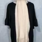 Cejon Cream Faux Fur Fuzzy Super Soft Fringe Winter Scarf 9x36 Photo 5