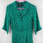 Modcloth X COLLECTIF Jumpsuit Size 2 Green Dots Retro Pinup Away You Go Vintage Photo 4