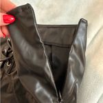 SheIn Leather Shorts Black Photo 3