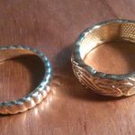 Love Weave Set of Two 18K Yellow Gold Ion Plated Bronze Rings (Size 9) Photo 3