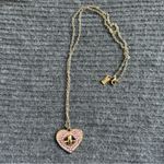 Coach Y2K  Crystal Pink Heart Gold Chain Necklace Photo 1