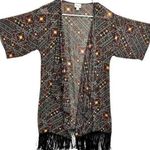 LuLaRoe NWT Womens Kimono Swim Coverup Colorful Fringe Sheer Cardigan size S Photo 0