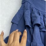 Hollister Women's Blue Crinkle Tiered Mini Short Sz S/M Ultra High-Rise Photo 5