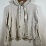 Aerie SOLD Women’s Hoodie Cropped Pullover Ribbed Long Sleeve Beige XS Photo 0