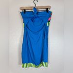 Mara Hoffman  2013 Embroidered Twill Cobalt Blue Strapless Mini Dress size 4 $297 Photo 11