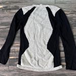 Helmut Lang  Two-Tone Wavy Hi-Lo Sweater Gray Black Alpaca Blend‎ Size Small Photo 7