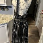 Elegant Black Polka Dot Dress Size M Photo 2