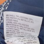 Maison Jules  Size 4 Blue/White/Silver Metallic Tweed Back Zip Lined Skirt Photo 9