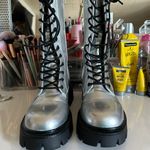 Nasty Gal Silver Chunky Boots Photo 1