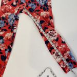 GAP Factory Slim City Cropped Floral Pants Zipper Button Closure EUC Sz 4R Pink Photo 13