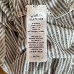 Rachel Zoe Light Gray & White Striped Keyhole Split Back Top Photo 8