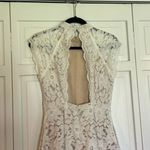 Lulus  sweetest love story white lace open back high low midi dress small Photo 12