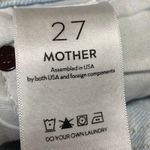 Mother Women's Blue Light Wash Raw Hem Cut Off Mini Denim Jean Skirt Size 27 Photo 3