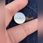 Goldsign The Pleat Cropped Denim Jacket size medium Blue Photo 3