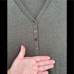 L'Agence Aurora Heathered Olive Henley Dress Photo 4