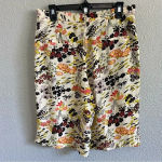 Topshop Idol Cream Floral Bloom Print City Wide Leg Size 8 Knee Length Photo 4