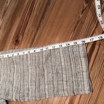 J. Jill PureJill Linen Henley Shirt Top Size MED Women's Gray Striped 3/4 Sleeve Photo 10